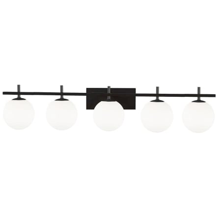 Dainolite Vivaldi 5 Light 41" Wide Bathroom Vanity Light Matte Black