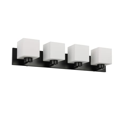 Dainolite Veda 4 Light 31" Wide Vanity Light Matte Black / White