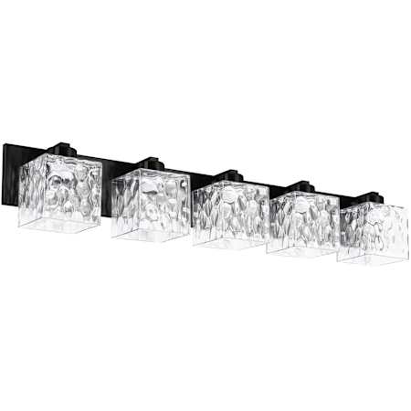 Dainolite Veda 5 Light 39" Wide Vanity Light Matte Black / Clear