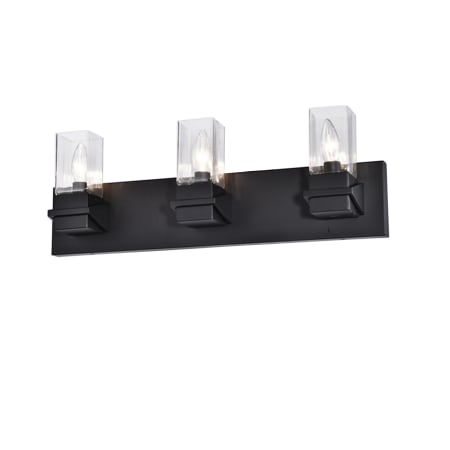 Dainolite Veronica 3 Light 24" Wide Vanity Light Matte Black