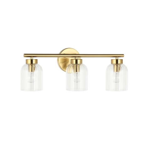 Dainolite Vienna 3 Light 21" Wide Vanity Light Aged Brass