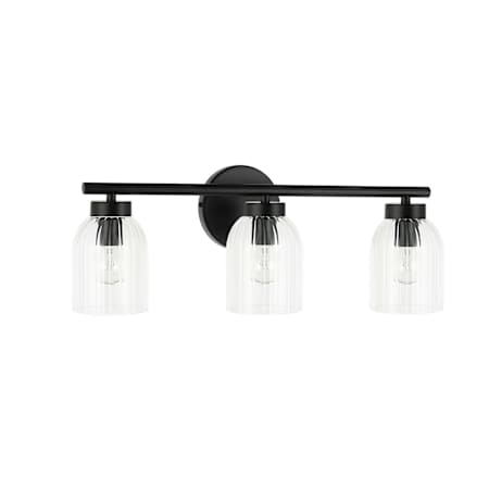 Dainolite Vienna 3 Light 21" Wide Vanity Light Matte Black