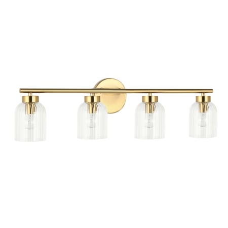 Dainolite Vienna 4 Light 29" Wide Vanity Light Aged Brass