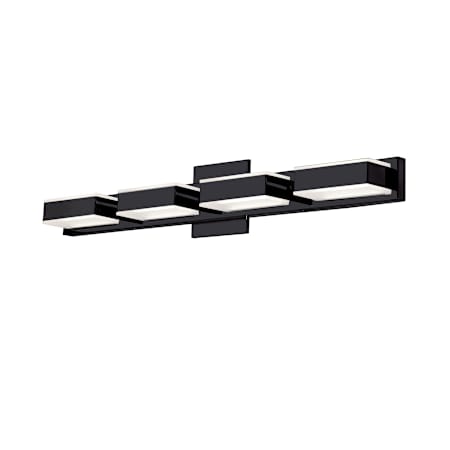 Dainolite Signature 4 Light 27" Wide LED Bathroom Vanity Light Matte Black
