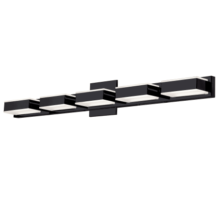 Dainolite 5 Light 34" Wide Integrated LED Bathroom Vanity Light Matte Black