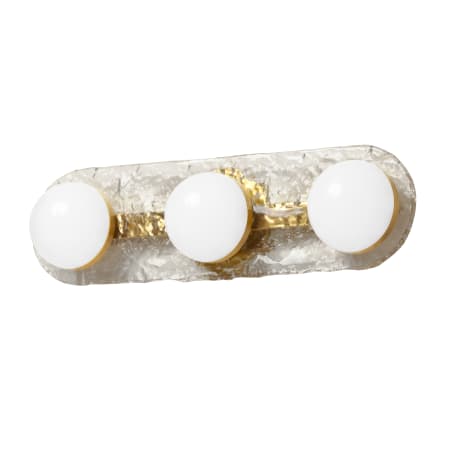 Dainolite Velma 3 Light 20" Wide LED Vanity Light Clear / Aged Brass