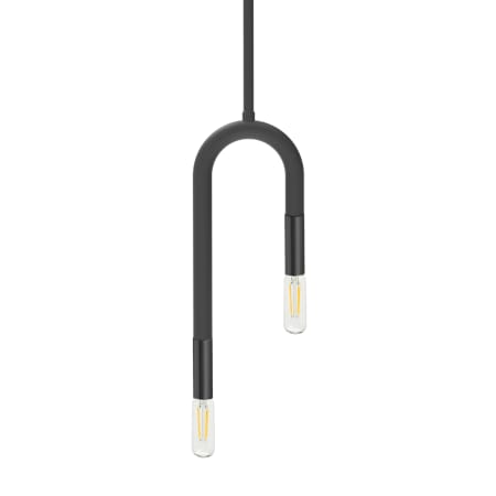 Dainolite Wand 2 Light 5" Wide Mini Pendant Matte Black