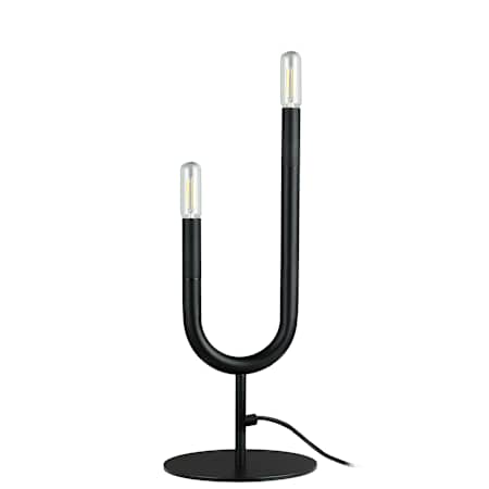 Dainolite Wand 2 Light 17" Tall Buffet Table Lamp Matte Black