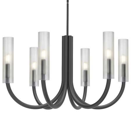 Dainolite Wand 6 Light 31" Wide Chandelier Matte Black