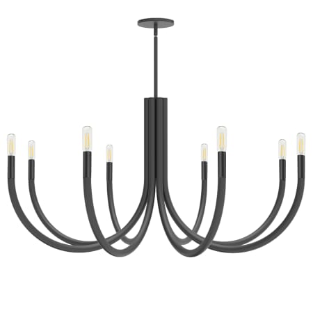 Dainolite Wand 8 Light 38" Wide Abstract Chandelier Matte Black
