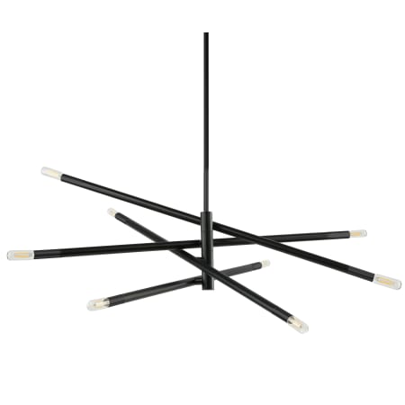 Dainolite Wand 8 Light 50" Wide Sputnik Chandelier Matte Black