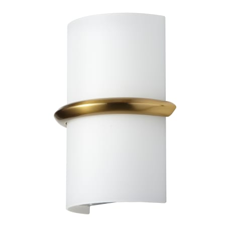 Dainolite Wallace 9" Tall LED Wall Sconce White / Aged Brass