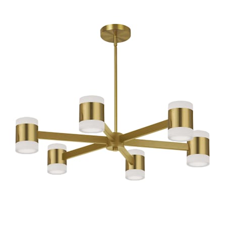 Dainolite Wilson 28" Wide LED Chandelier Aged Brass