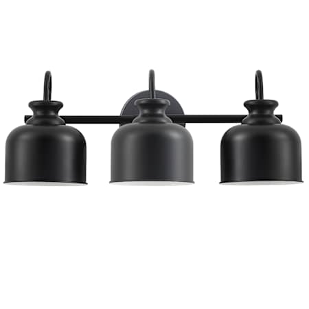 Dainolite Wrigley 3 Light 22" Wide Vanity Light Matte Black