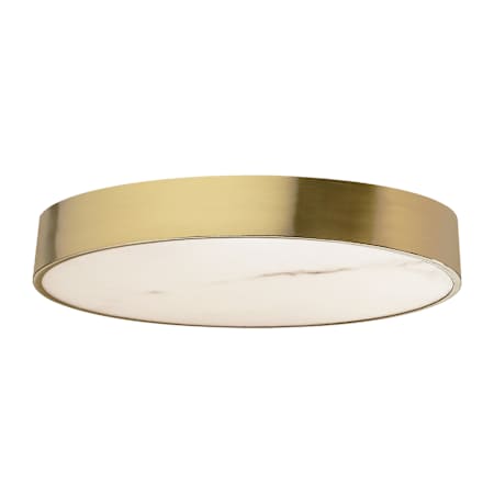 Dainolite Walsh 20" Wide LED Flush Mount Drum Ceiling Fixture Alabaster / Aged Brass
