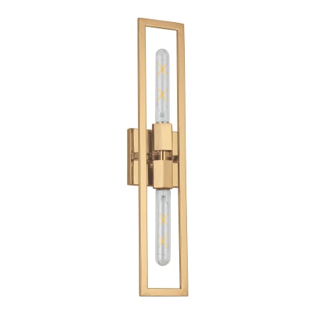 Dainolite Wisteria 2 Light 22" Tall Wall Sconce Aged Brass