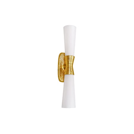 Dainolite Whitney 2 Light 24" Tall Wall Sconce Gold / White