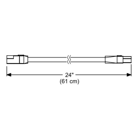 DALS Lighting 24" Interconnect Cord for 120V LED Linears White