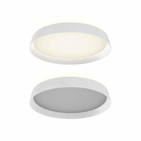 DALS Lighting Aurora 12" Wide Flush Mount Drum Ceiling Fixture White