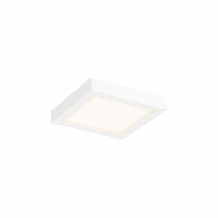 DALS Lighting 6" Wide LED Flush Mount Square Outdoor Ceiling Fixture White