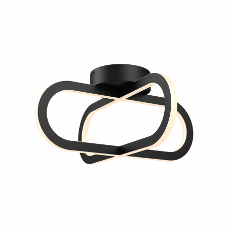 DALS Lighting Atom 17" Wide Semi-flush Ceiling Fixture Black