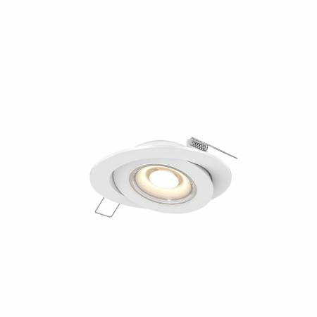 DALS Lighting Pivot LED Canless Recessed Fixture with 3" Adjustable Trims - IC Rated and Airtight White