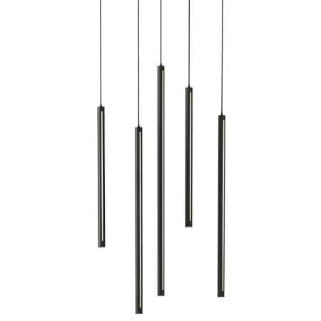 DALS Lighting 47" Wide 5 Light LED Linear Pendant Black