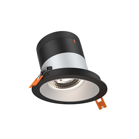 DALS Lighting Versa LED Canless Recessed Fixture with 6" Open Trims - 60 Degree Beam Angle, Sloped Ceiling Compatible, and Black Trim Alzak