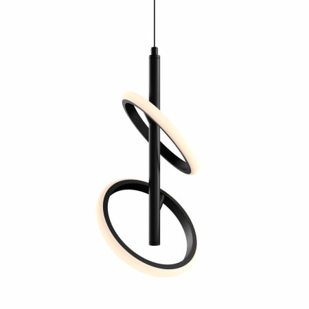 DALS Lighting Olympia 10" Wide LED Abstract Mini Pendant Black