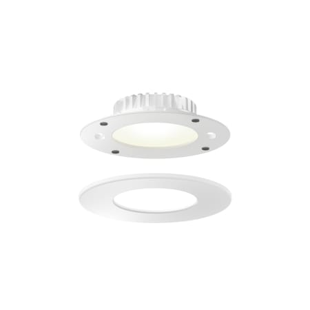 DALS Lighting LED Retrofit 4" LED Recessed Fixture / Retrofit Panel - 3000K & 550 Lumens White