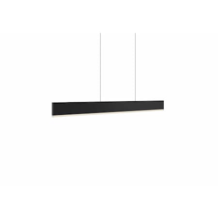 DALS Lighting Beam 74" Wide LED Linear Chandelier Black