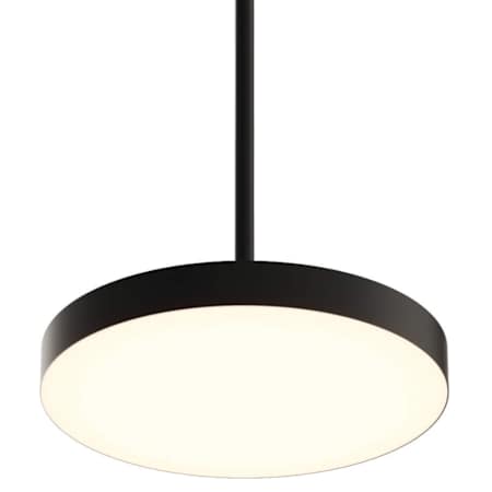 DALS Lighting Fusion 12" Wide LED Pendant / Converts to Flush Mount Black