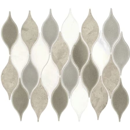 Daltile Lumia 10" x 13" Smooth Solid Mosaic Wall or Floor Tile - Sold by Sheet Leaf Gray