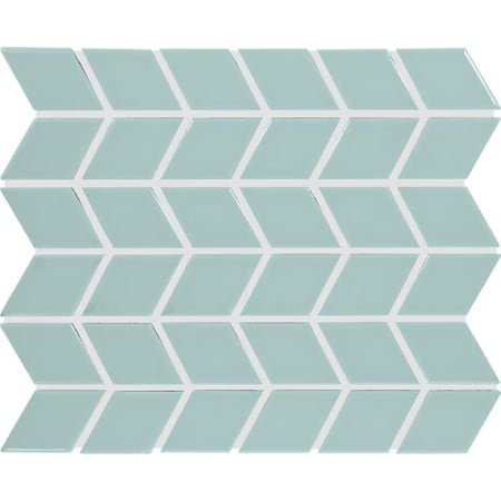 Daltile Colorwheel Retro 2" X 3" Chevron Glossy mosaic - Sold by Sheet (.88 SF/Sheet) Spa