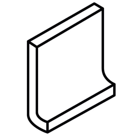 Daltile Color Wheel Classic - 6" Matte Ceramic Flat Top Cove Base Matte Architectural Gray