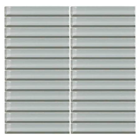 Daltile Color Wave - 1" x 6" Rectangle Wall Tile - Glossy Visual - Sold by Sheet (1 SF/Sheet) Smoked Pearl