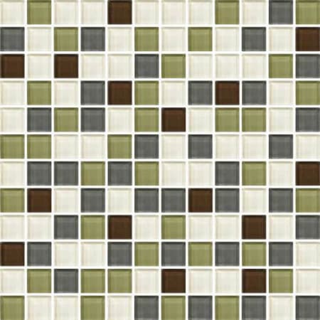 Daltile Color Wave - 1" x 1" Square Wall Tile - Glossy Visual - Sold by Sheet (1 SF/Sheet) Autumn Trail