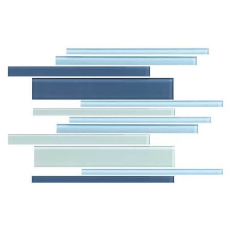 Daltile Color Wave - 12" x 18" Rectangle Wall Tile - Glossy Visual - Sold by Sheet (1 SF/Sheet) Winter Blues