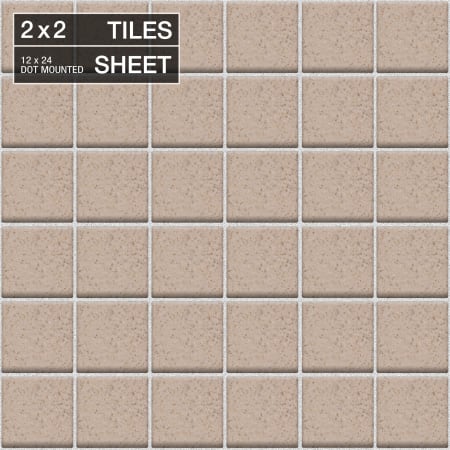 Daltile Keystones - 2" x 2" Square Wall Tile - Unpolished Visual - Sold by Sheet (2 SF/Sheet) Elemental Tan Speckle