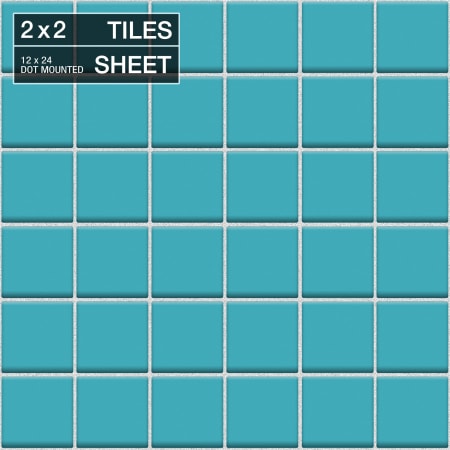 Daltile Keystones - 2" x 2" Square Wall Tile - Unpolished Visual - Sold by Sheet (2 SF/Sheet) Aegean