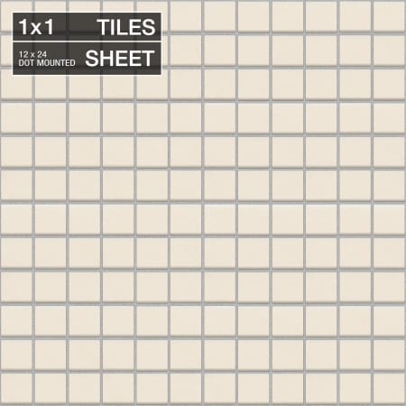 Daltile Keystones - 1" x 1" Square Wall Tile - Unpolished Visual - Sold by Sheet (2 SF/Sheet) Biscuit