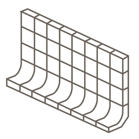 Daltile Keystones - 8" x 4" Cove Base Floor Tile - Unpolished Tile Visual Biscuit