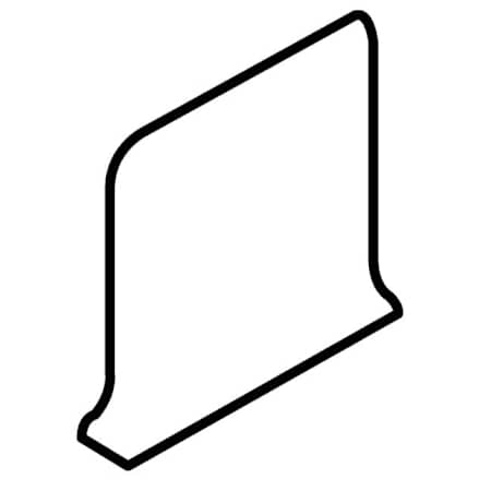 Daltile Color Wheel Classic - 6" Glossy Ceramic Sanitary Cove Base Corner Right Black