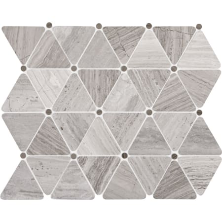 Daltile Limestone - 3" x 3" Triangle Floor and Wall Tile - Polished Visual - Sold by Sheet (1 SF/Sheet) Chenille White