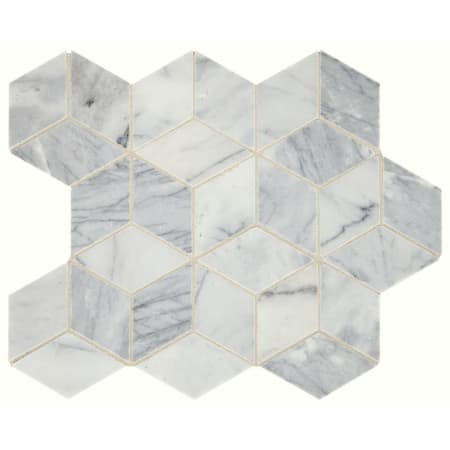 Daltile Sublimity - 11-5/16" x 13-1/2" Cubed Mosaic Floor and Wall Tile - Honed Marble Visual - Sold by Sheet (0.8 SF/Sheet) Cirrus Storm