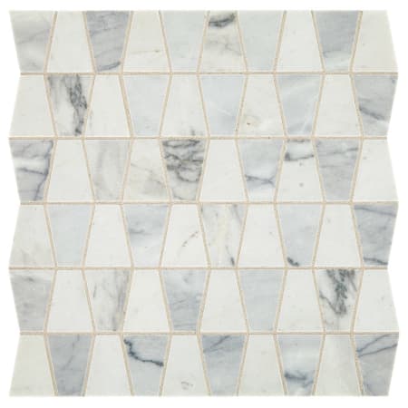 Daltile Sublimity - 11-9/16" x 11-3/8" Geometric Mosaic Floor and Wall Tile - Honed Marble Visual - Sold by Sheet (0.88 SF/Sheet) Cirrus Storm
