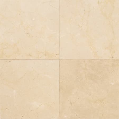 Daltile Marble - 18" x 18" Square Floor and Wall Tile - Polished Visual - Sold by Carton (11.25 SF/Carton) Crema Marfil Elegance