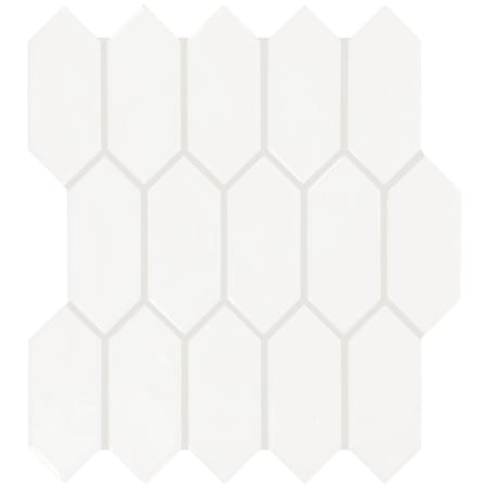 Daltile Mythology - 11-1/8" x 12-1/4" Geometric Mosaic Wall Tile - Glossy Tile Visual - Sold by Sheet (0.73 SF/Sheet) Santorini