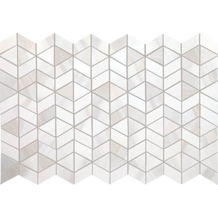 Daltile Perfit Mosaix - 18" x 12" Chevron Floor and Wall Tile - Polished Visual - Sold by Carton (1.45 SF/Carton) Calacatta Dolomiti