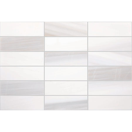 Daltile Perfit Mosaix - 2" x 6" Solid Floor and Wall Tile - Honed Visual - Sold by Carton (1.53 SF/Carton) Calacatta Dolomiti